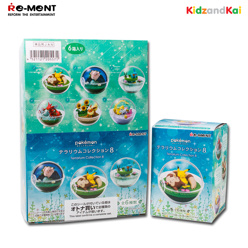 Re Ment Pokemon Terrarium 8 ครบช ด 6 ช น ของจ ว ร เมนท เหล าโปเกมอนในโปเกบอลคอลเลคช น เวอร ช น 8 Kidz Kitz