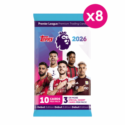การ์ดฟุตบอล Topps Premier League 2026  - Debut Edition - x 8 Packs  / ท็อปส์ พรีเมียร์ลีก 2026 เดบิวต์ อิดิชั่น ซองสุ่ม (8 ซอง)