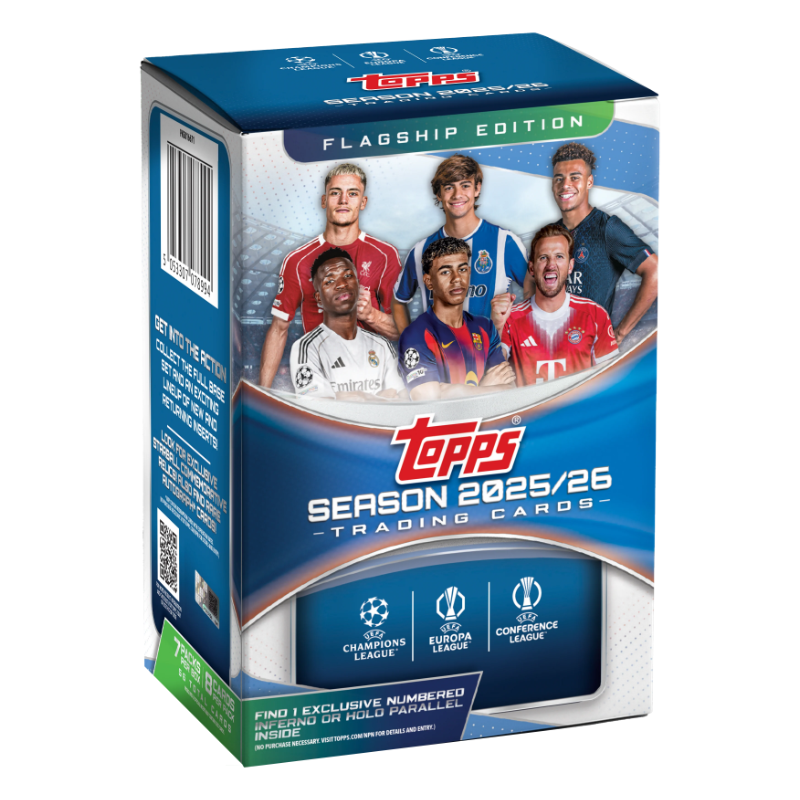 kidkai.2025-26 Topps UEFA Club Competitions Flagship Value Box (FGC007013) - กล่องการ์ดฟุตบอล ยูฟ่า รุ่นสุดคุ้ม (ยกกล่อง บรรจุ 7 ซองกล่อง) 2025-26 Topps UEFA Club Competitions Flagship Value Box (FGC007013) - กล่องการ์ดฟุตบอล ยูฟ่า รุ่นสุดคุ้ม (ยกกล่อง บรรจุ 7 ซอง/กล่อง) - Image 1