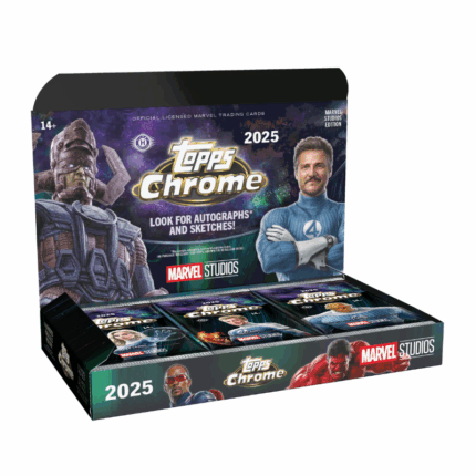 Topps 2025 Topps Marvel Studios Chrome - Hobby Box FGC006444 - Topps Collection  (8 cards per pack, 10 packs per box) / การ์ดสะสม ท็อปส์ มาร์เวล สตูดิโอ โครม 2025 กล่องฮอบบี้